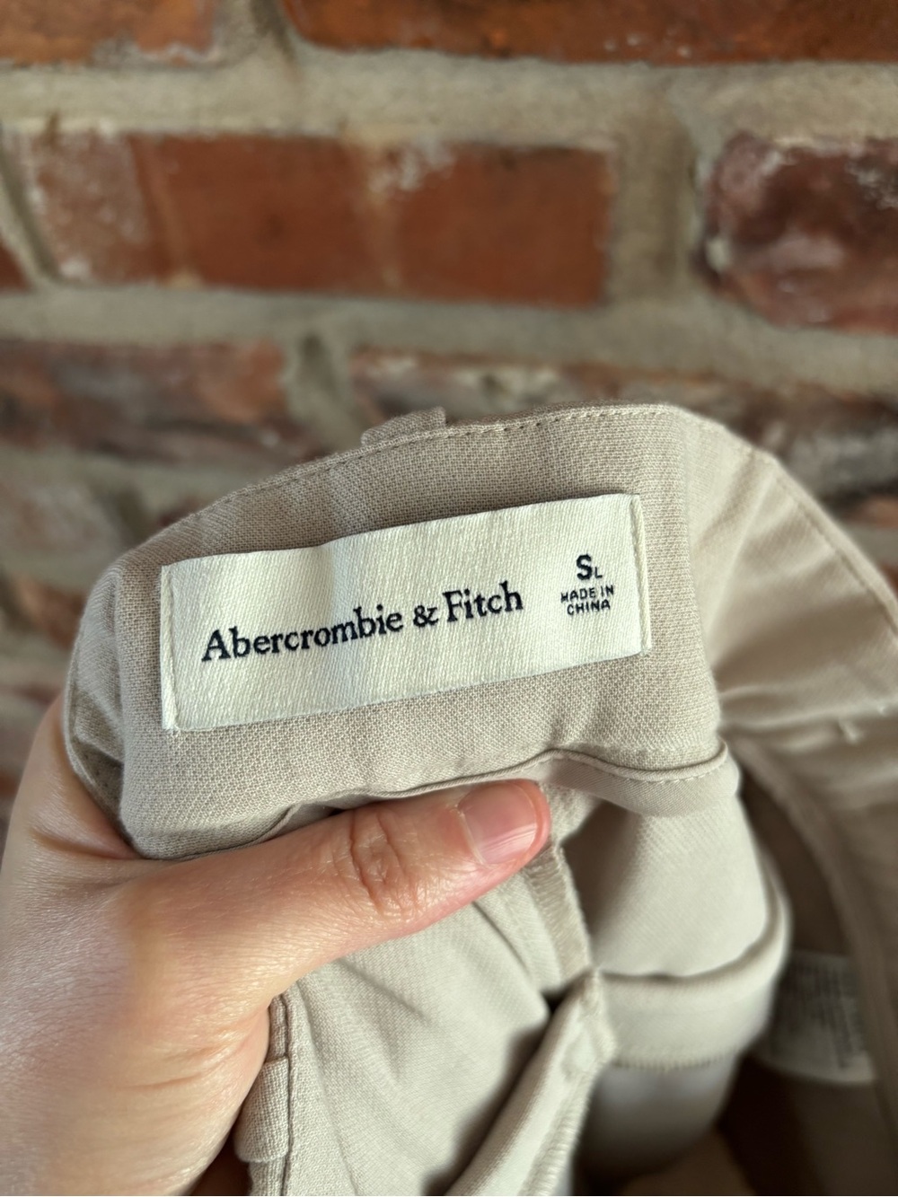 Abercrombie Ivory Pleated Wide Leg Trouser Pants, Small Long - Picture 6 of 8